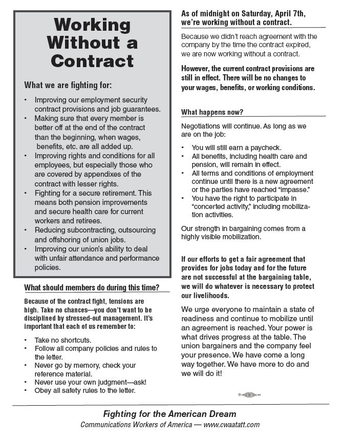 working without contract